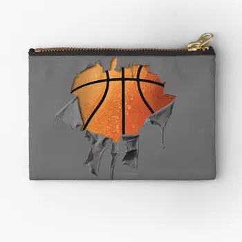 Скъсани баскетболни чанта с цип, козметичен джоб, Опаковка на чорапи, съхранение на ключове, Малък портфейл за монети