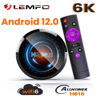 H96 MAX Android Tv Box Android 12 4GB 64GB 4K 6K Vedio H618 Подкрепа Wifi6 BT5.0 Smart Mini телеприставка 2023