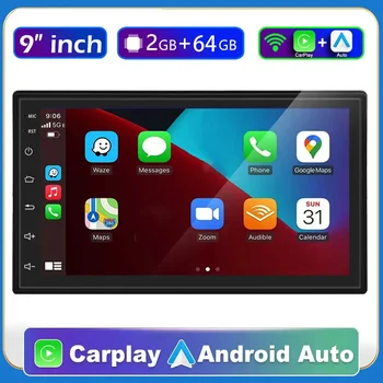 Авто Радио-2 Din Android 7 9 10 Инча Автомобилен Мултимедиен Плейър 2DIN Стерео Радио GPS За Tesla Style Nissan, Hyundai, Kia, Toyota