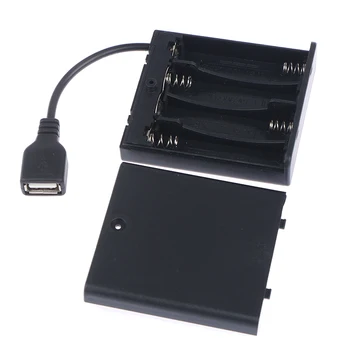4 порта USB притежателя тип АА, калъф за съхранение, кутия за led ленти 5, мини-източник на захранване, USB
