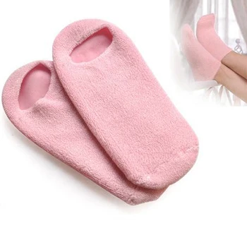 1 Чифт Овлажнители Спа Чорапи Възстановяващ Гел За Лечение на Напукана Кожа Мека Овлажняващи Чорапи За Краката Гел Силиконови Гел Обувки СПА-Стелки