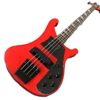 4 струни Rickenback 4003 fireglo electric bass RED Ricken bass черна профили Безплатна доставка