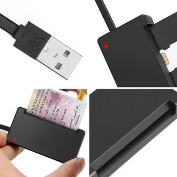 USB четец за смарт карти, Карта с памет, IC, ID, Банкова карта EMV, Електронен жак за клониране DNI SIM за КОМПЮТРИ, Компютърни