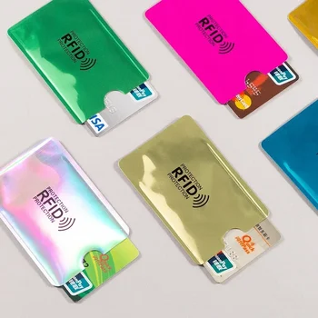 2023 Нов държач за карти със защита от радиочестотна идентификация, блокиране на четец, защитен калъф за банкови идентификационни карти, метален държач за кредитни карти, алуминиев корпус