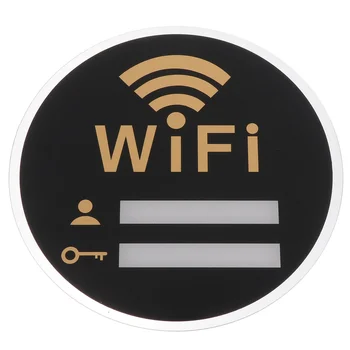 Знак за паролата на Wi-Fi интернет, модерен стил, самоклеящийся знак Wi-Fi, знак на покритие на безжичната мрежа, самостоятелно на стената или на вратата 6X6 см