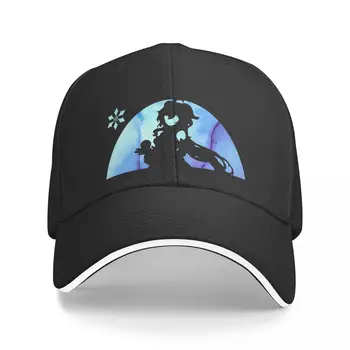 Нова бейзболна шапка Genshin Impact Ganyu Silhouette със закопчалка на гърба, шапка за cosplay за жени и мъже