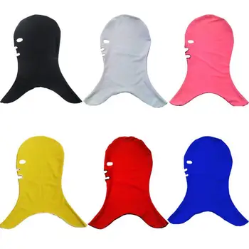 За жени и момичета, Обикновена плувни шапки Facekini Дишаща маска за басейна Слънцезащитен крем за главата UV защита от слънцето Плавательная шапчица за лицето Мъжка шапка за гмуркане
