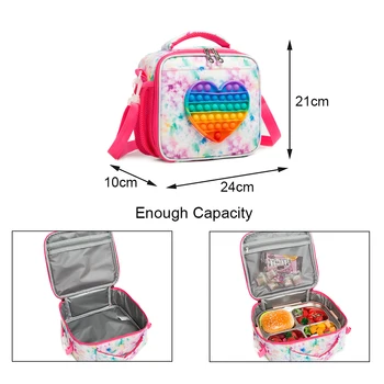 Случайна чанта за обяд, чанта за обяд, за момчета и момичета, водоустойчива чанта за обяд, чанти за обяд за деца