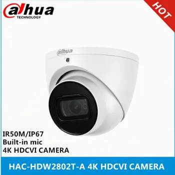 Dahua 8-МЕГАПИКСЕЛОВА HAC-HDW2802T-A 8-Мегапикселова камера за очната ябълка 4K IR60M Starlight HDCVI с Вграден микрофон с възможност за смяна на HD/SD