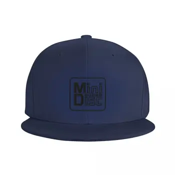 Мини-диск с логото на черно медиаформата, незаменим тениска, бейзболна шапка с качулка, шапка за плажни разходки за мъже и жени