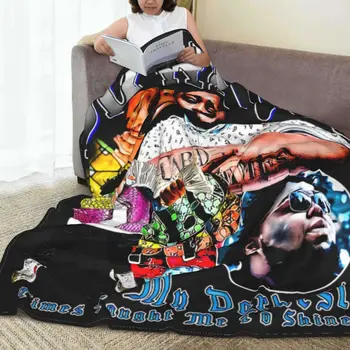 Фланелевое Одеяло Род Wave Певицата Хип-Хоп Супер Меки Покривки за Хола Пътуване Офис Естетически Покривка За Дивана-Легло