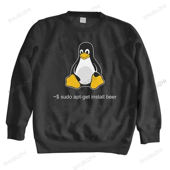 Забавен Linux Sudo, донеси ми бира, блузи за мъже, програмист-пингвин, компютърен програмист, Онази, ботаник, памучен hoody с качулка