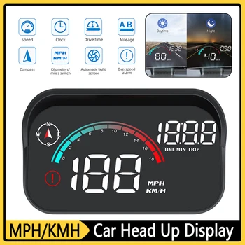 Авто Централен Дисплей Проекторный Екрана на таблото Дигитален HUD Аларма за Превишаване на Скоростта За Всички Автомобили GPS HUD с Intelligent LCD Дисплей с Одометром
