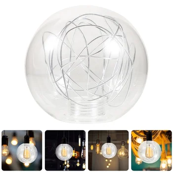 Лампион от алуминиева тел с топки, малки лампиони, Подмяна на осветителни тела под формата на глобус, капачки за полилеи, висящи лампа от калибрирани стъкло