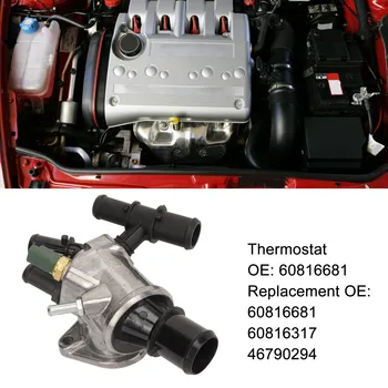 2-контактен термостат на охлаждащата течност на двигателя е Точен Постоянен контрол на температурата 60816681 Замяна за Alfa Romeo 147 156 за Fiat Bravo