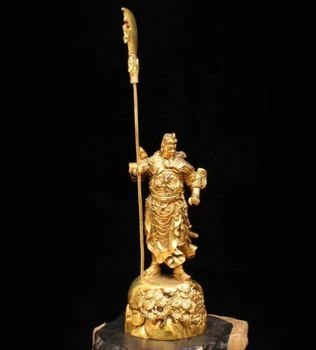 Архаизируйте латунную статуята Guan юйского занаяти