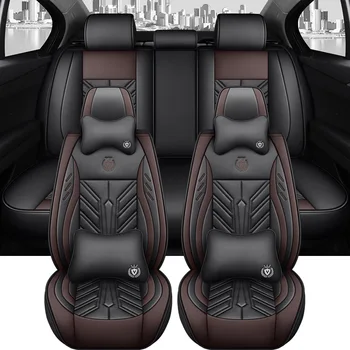 Универсална Кожена Женски Калъф За Столче За Кола На Hyundai Tucson 2022 Clio, Fiat Punto Ioniq 5 Polestar 2 Пълен Комплект Интериорни Аксесоари