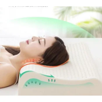 Тайланд, Възглавница от чист естествен латекс, спално бельо за спане, възглавница за масаж на шийката на матката, Възглавница за грижа за шията и главата с ефект на паметта