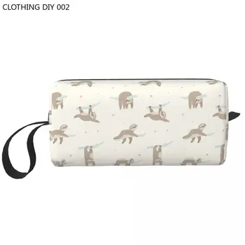 Изработена по поръчка чанта за тоалетни принадлежности с шарките на видри, женски органайзер за козметика със собствени животни, Дамски чанти за съхранение на козметика Dopp Kit Кутия Case