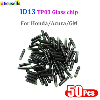 50 бр./лот висок Клас Чип за ключовете на колата на Празен ID13 чип стъклен Транспондер чип ID 13 чип за Honda за Acura за G-M