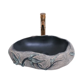 Мивка от китайски изкуствен камък, Мивки за баня, тоалетна, Креативна форма над мивката, Мини-Малка мивка