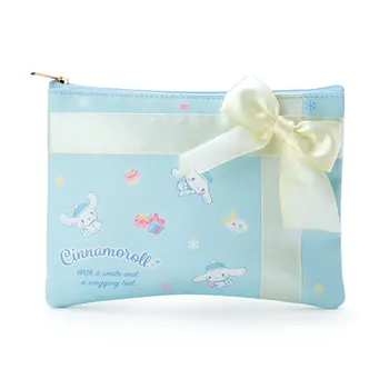 Портмонето Sanrio Cinnamoroll, чантата с папийонка, изкуствена кожа, чанта за съхранение, Мультяшная Скъпа косметичка, чанта за малки неща, подаръци за момичета