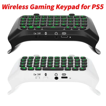 Безжична клавиатура Безжична детска клавиатура, съвместима с Bluetooth, зелена подсветка, вграден високоговорител за PS5 Elite Handle