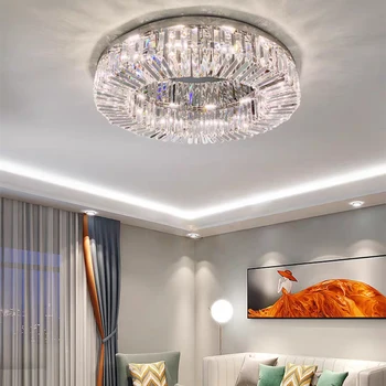 Модерен led тавана лампа Nordic Simple Creative Light Луксозна хромирана кристален полилей е Подходящ за осветителни тела в спалните и всекидневните