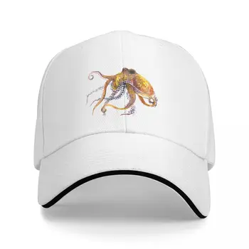 Октопод, жълт оранжев начало декор Cap бейзболна шапка, шапка от Слънцето Риболов шапки шапка за мъже жени
