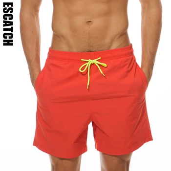 Escatch 2023 Летни бързо съхнещи мъжки къси панталони с дишаща вкара подплата, найлонови спортни плажни шорти, Мъжки академични бански костюм за бягане