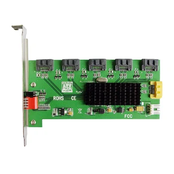 Raid-контролер с 1-5 Порта SATA 2.0 Поддръжка на RAID-карти SATA HDD RAID 0/1/5/10 Множител SATA порта за Монтиране на конзолата Прост Dip-превключвател