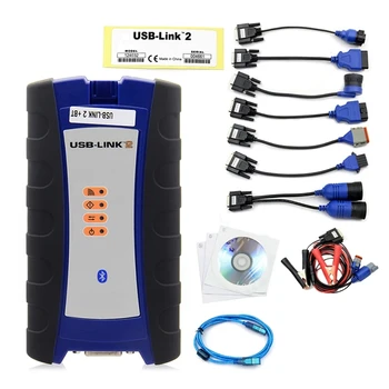 Nexiq-2 USB Линк 2 125032 Диагностика Интерфейс Камион Със софтуера за Bluetooth Синя Пластмаса За Скенер на Тежки Камиони
