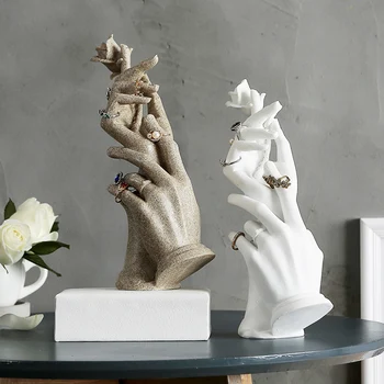 Нов женски манекен Ръка Поставка за ръце Дисплей Бижута пръстени колиета гривни Модел поставка за ръце роза Цвете