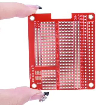 Прототип на макетной заплата Breakout САМ ПХБ Shield Red Такса за разширяване на Proto Shield Kit е Съвместим с Raspberry RPi