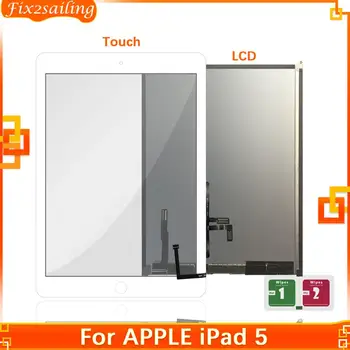 За Apple iPad Air 1-5-ти iPad 5 A1474 A1475 A1476 Сензорен Екран Дигитайзер В Събирането на Смяна на панела За iPad 5 Тестван LCD дисплей