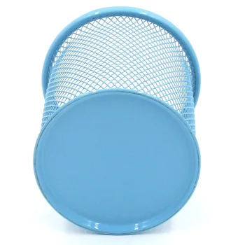 2 елемента 35-инчов стоманена стойка за моливи с кръгла решетка (синьо)