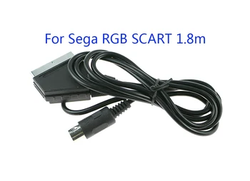 20pcs Черна Линия за Предаване на Данни RGB Scart 1,8 м кабел за зареждане захранващ Кабел PAL C Пин За Sega Genesis 1 Mega Drive MD 1 Master System 1