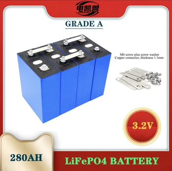 Нова Батерия A-Class 3.2 V 280Ah Lifepo4 28000mAh САМ 12V за Слънчевата Система за Съхранение на Данни, кабел за зареждане на Батерията EU/US Duty Free
