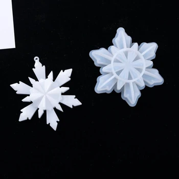 Нова прозрачна силиконова форма от смола Декоративно занаят САМ Висулка във формата на снежинки форми от епоксидна смола за бижута