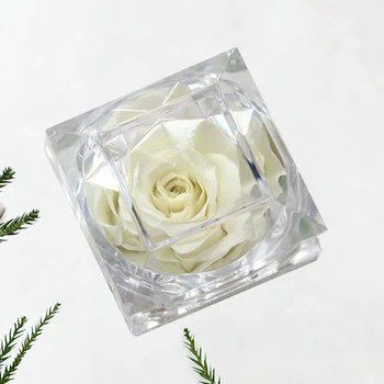 Изкуствена роза, записан цвете, Вечната Роза, Никога не Увядающая Роза, Подарък за Свети Валентин С плъзгаща подарък кутия
