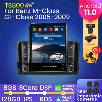 Android Carplay За Tesla Вертикално Автомобилна Стерео Радио За Mercedes Benz ML GL ML350 GL320 X164 2005-2009 Мултимедиен плейър GPS