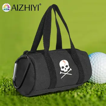 Bag-държач за топки за голф от полиестер, лесна чанта за съхранение на топки за голф с метална кука с цип, спортни аксесоари с голям капацитет