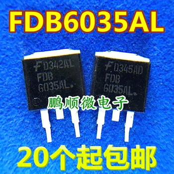 50шт оригинален нов полеви транзистор FDB6035AL TO-263 MOS 30V 48A