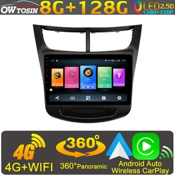 Owtosin Android 11 8G + 128G Автомобилен Мултимедиен LTE 4G WiFi За Chevrolet Sail 3 Aveo 2014-2019 CarPlay Автоматична GPS Навигация DAB Радио