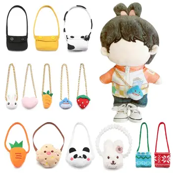 Плюшен чанта през рамо Миниатюрна чанта-месинджър Panda Carrot, аксесоари за кукли с мультяшными Животни, Чанти за кукли 20 см