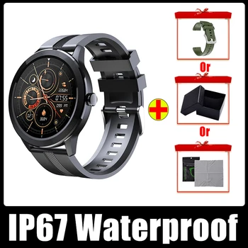 За вашия телефон Android и IOS, умни часовници, мъжки часовници за измерване на температурата на тялото, HD-екран, BT-разговор, водоустойчива пульсометра IP67, умни часа