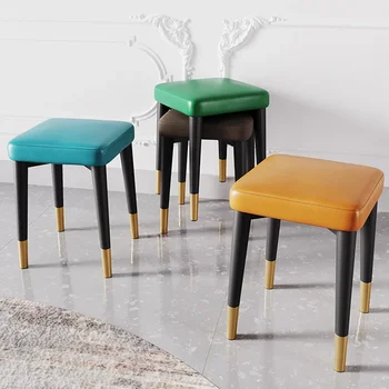 Уникални трапезни столове Кожено луксозно обзавеждане за дома, модерен минималистичен стол Muebles за почивка