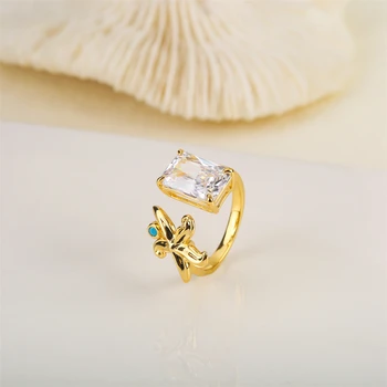 Луксозно Дамско пръстен във формата на морска звезда с цирконии, Двойно Студентско Готическа бижу на пръста си, Сватба парти, Модерен пръстен за сексуална момичета 2023