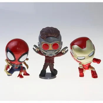 Звезден лорд Marvel, spider-Man, Iron Man, периферни филми, нови персонални творчески кукли-гашапоны, модели на детски играчки, ръчно изработени