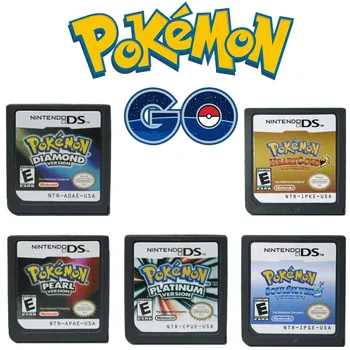 Игри касета DS Pokemon За Игралната конзола HeartGold SoulSilver Platinum Pearl Diamond За NDS/3DS/2DS